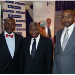 NLI’s CEO Mr. YinkaOyinlola, Dr. Christopher Kolade and Mr. OzeOze of First Bank of Nigeria at the Guest Speaker Forum, Lagos